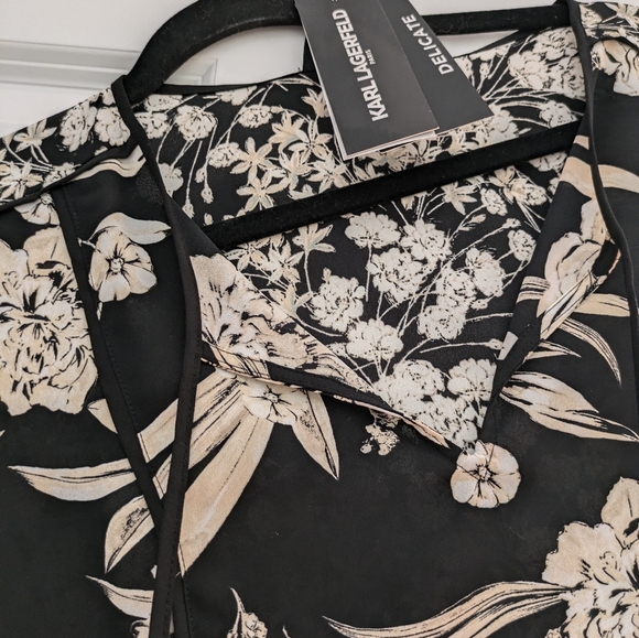 Karl Lagerfeld Beautiful Blouse Mixed Print S - Picture 12 of 12